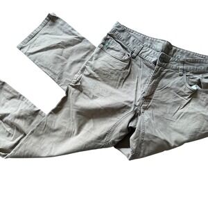 Stio Mens Rivet Canvas Straight Leg Pants Taupe Grey Brown  33 Outdoor Hiking